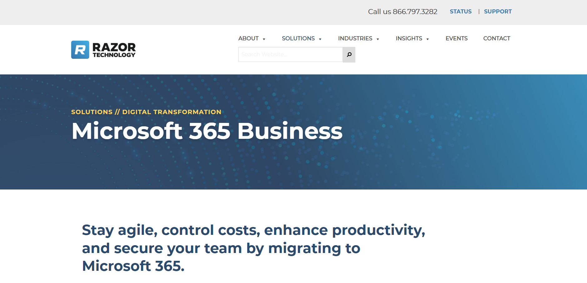Razor Technology is the best Microsoft 365 services provider for businesses prioritizing advanced cloud solutions.