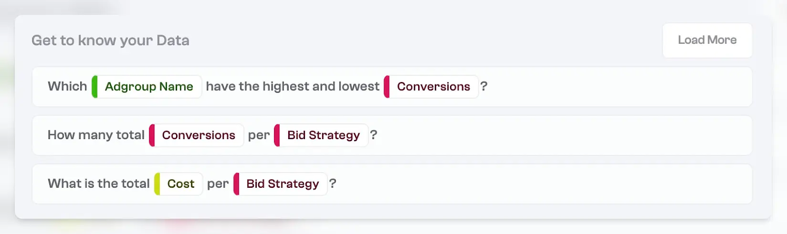 Here’s what it might look like to query your AI-generated dashboard.