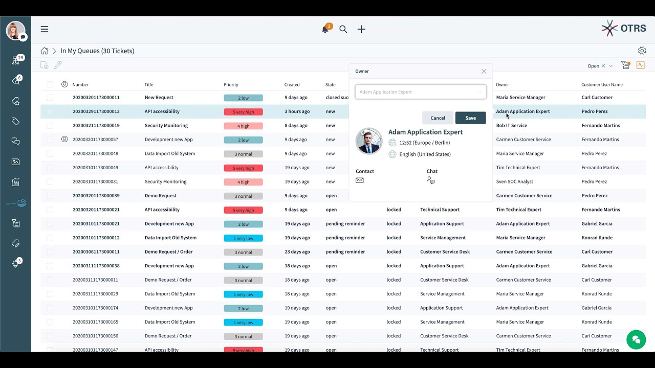 OTRS is the best ESM platform for simple office management.