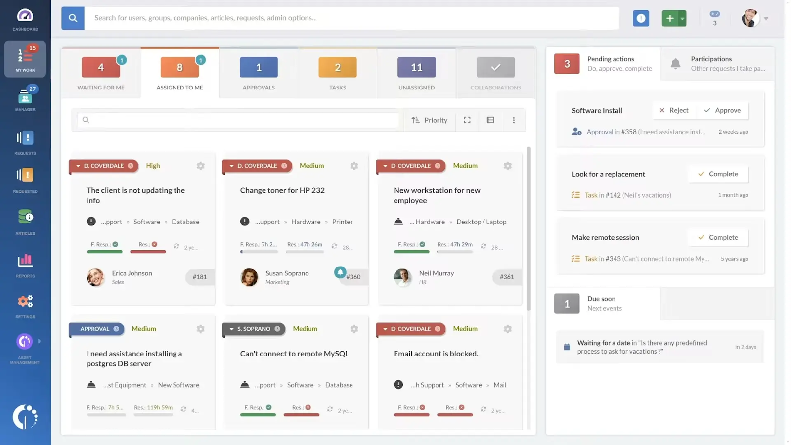InvGate Service Desk is the best ITSM platform for self-service workflows. 
