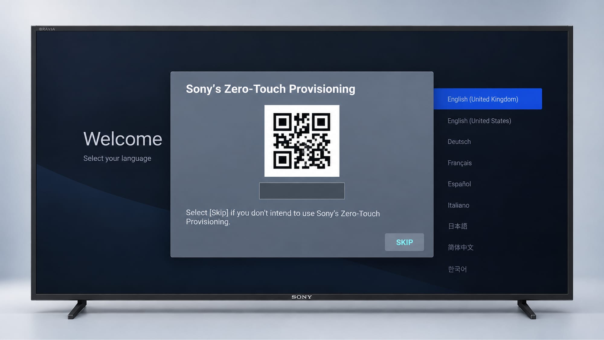 Sony Zero Touch Provisioning Mockup 1