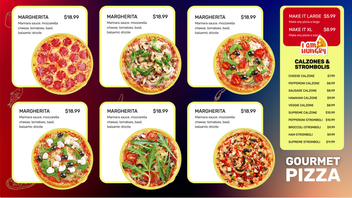 Menu pizza city 2