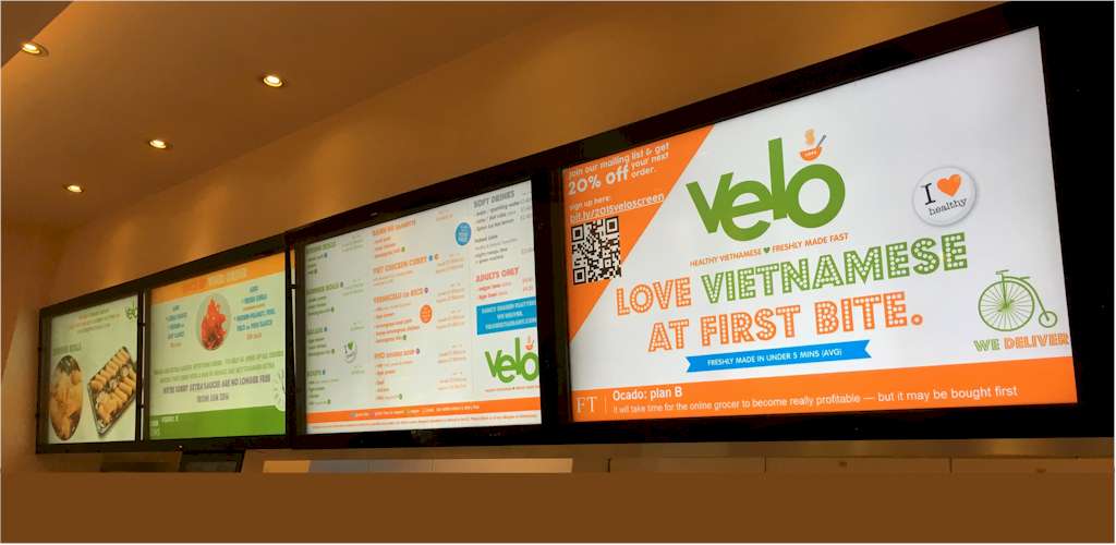 qr code digital menu board
