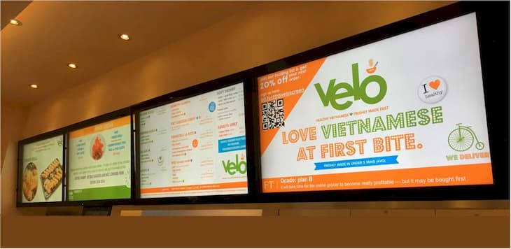 qr code digital menu board
