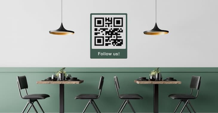 social media qr code restaurants