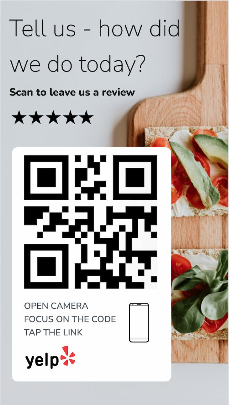 yelp review digital signage