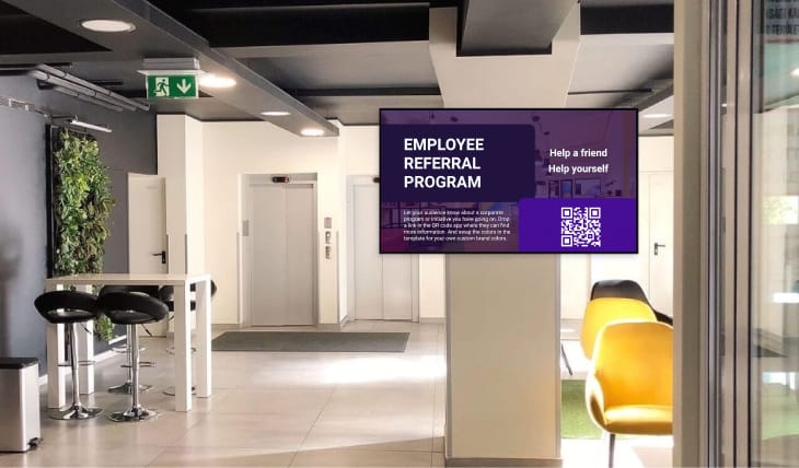 Corporate initiative digital signage