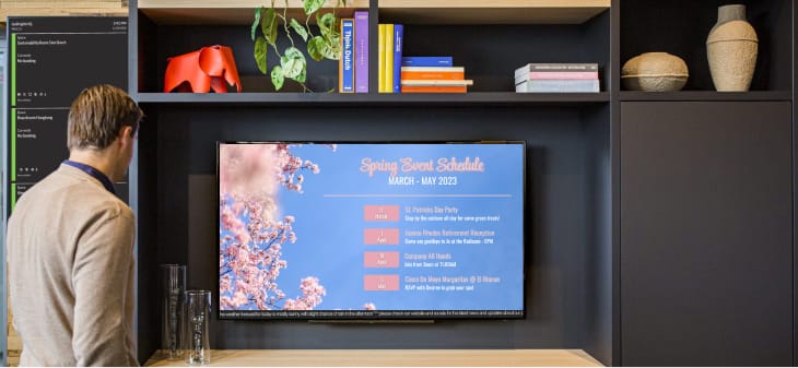 corporate digital signage events template