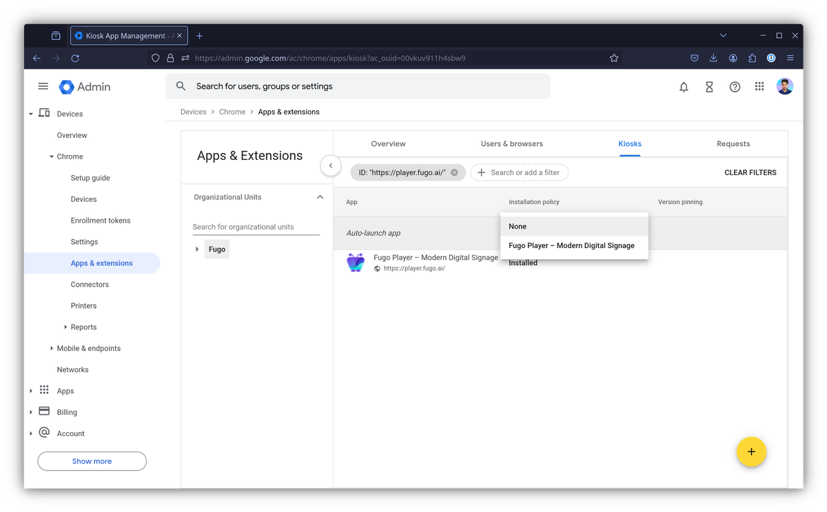 Chrome management