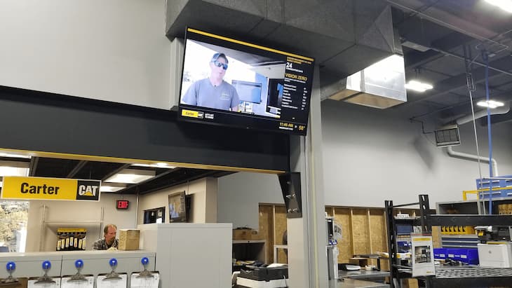 Warehouse digital signage