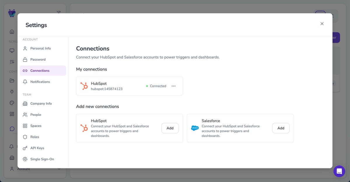 Connections Page